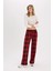 Coool Wide Leg Kareli Kumaş Pijama Pantolon Geniş Bol Paça Beli Cepli Lastikli Normal Bel D9547AX25SP 2