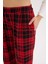 Coool Wide Leg Kareli Kumaş Pijama Pantolon Geniş Bol Paça Beli Cepli Lastikli Normal Bel D9547AX25SP 4