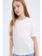 Kız Çocuk Relax Fit Bisiklet Yaka Basic Düz Kısa Kollu Tişört D9099A825SM 1