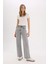 Slim Fit Dar Kesim Yuvarlak Yaka Basic Düz Fitilli Kaşkorse Kısa Kollu Çıtçıtlı Tişört E6579AX25SP 2
