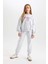 Kız Çocuk 2'li Takım Baskılı Sweatshirt Beli Lastikli Eşofman Altı D6452A8NS 2