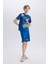 Erkek Çocuk Superman Pijama Takımı Kısa Kollu Üst Şort D8765A8NS 2