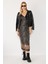 Leopar Desenli Midi Elbise 1