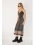 Leopar Desenli Midi Elbise 4