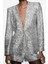 Allbucks Zara, Gümüş Payetli Blazer Ceket ABZRA1002 2