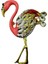 Zarif Flamingo Broş 3