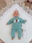 Yenidoğan Wool Yün Kumaş Taç Nakışlı Güpür Duvaklı Fiyonk Prizma Taş Unisex Kundak Bebek Battaniyesi 4