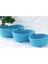 3lü Banyo Sepet Seti Mavi Renkli Pamuklu Ip 3