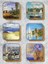 Claude Monet Temalı Ahşap Bardak Altlığı Ahşap Baskılı Altlık 6'lı Set (9 x 9 cm ) KARBONNM20 3