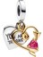 Gümüş S925 Damgalı Kalp ve Ok Çift Sallantılı Charm 1