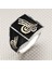 925 Ayar Gümüş Osmanlı Tuğralı Erkek Yüzük - Siyah Işlemeli, Şık ve Anlamlı Tasarım 3