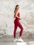 Bordo Ip Askılı Spor Tayt Tulum 1