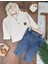 Yumuşak Doku Sweatshirt Esnek Kot Pantalonlu Erkek Bebek 2'li Takım 1