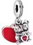 Gümüş S925 Damgalı Mickey Mouse & Minnie Mouse Aşk Sallantılı Charm 1