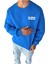Mavi Baskılı Oversize Sweatshirt 3