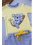 Yavru Koala Nakışlı Uzun Kollu Sweat 2li Kız Erkek Bebek Takımı Sarı 2