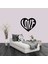 Sıkışmış Love Yazılı Kalp Dekoratif Duvar Sticker, Çıkartma, Etiket 1