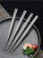 Metal Chopstick 10 Çift Paslanmaz Çelik Çin Çubuğu Yemek Çubukları 10 Çift 4