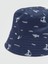 Lacivert Baskılı Erkek Bebek Bucket Şapka 3