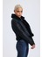 Deri Crop Ceket, 54 Cm, Sportif & Outdoor Görünüm, Kürklü - 112422 5