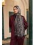 Kahve Vizon Hint Vual Şal - 5009-22 2