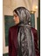 Kahve Vizon Hint Vual Şal - 5009-22 3
