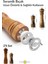 2li Set Baharat Öğütücü Premium Doğal Ahşap Değirmen Karabiber Tuz Kahve Tuzluk Biberlik 2li Set 14CM+22CM 4