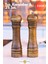 2li Set Baharat Öğütücü Premium Doğal Ahşap Değirmen Karabiber Tuz Kahve Tuzluk Biberlik 2li Set 22CM 1