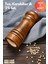 2li Set Baharat Öğütücü Premium Doğal Ahşap Değirmen Karabiber Tuz Kahve Tuzluk Biberlik 2li Set 14CM 1