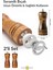 2li Set Baharat Öğütücü Premium Doğal Ahşap Değirmen Karabiber Tuz Kahve Tuzluk Biberlik 2li Set 14CM 4