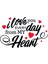 14 Şubat Sevgililer Günü I Love You Every Day From My Heart Sticker 1