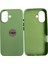 Apple iPhone 16 Uyumlu Lansman Turkuaz Içi Kadife Silikon Kılıf 5
