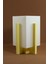 Ivory Dekoratif Abajur (13X13X20CM) - Sarı 1