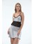 Gri Dantelli Saten Gecelik - M-386 2