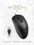 Siyah Kablolu Mouse USB Siyah 3D Optik Mouse Kablolu Modern Tasarım 3