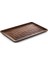 Hibrit Ahşap Rölyefli Dikdörtgen Servis Tabak 6 Adet 16x26 Cm Kestane Desenli 1