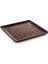 Hibrit Ahşap Rölyefli Kare Servis Tabak 6 Adet 18x18 Cm Kestane Desenli 1
