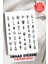 Yapışkanlı Semboller Tırnak Dövmesi, Tırnak Tattoo, Nail Art, Tırnak Sticker 1