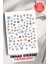Yapışkanlı Çiçekler Tırnak Dövmesi, Tırnak Tattoo, Nail Art, Tırnak Sticker 1