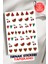 Yapışkanlı Kiraz ve Karpuz Tırnak Dövmesi, Tırnak Tattoo, Nail Art, Tırnak Sticker 1
