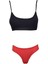 Pedli Ip Askılı Yarım Atlet Büstiyer Külot Takım Siyah Kırmızı 1