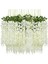12 Paket (43.2 Ft) Yapay Wisteria Asma Sahte Wisteria Asılı Çelenk Ipek Uzun Asılı Çalı Çiçekleri Dize Ev Partisi Düğün Dekor (Beyaz) (Yurt Dışından) 1