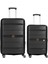 Diamond Pp(Polipropilen) Büyük ve Orta Boy 2'li Kırılmaz Valiz Seti-Siyah 1