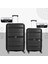 Diamond Pp(Polipropilen) Büyük ve Orta Boy 2'li Kırılmaz Valiz Seti-Siyah 2