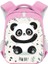Pembe Panda Serisi Kitap Çantası, Kız Poliester Yansıtıcı Çizgi Omuz Çantası (Yurt Dışından) 1