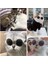 Mor Tarzı Evcil Hayvan Ürünleri Sevimli Vintage Yuvarlak Kedi Güneş Gözlüğü Yansıma Göz Koruyucu Gözlük Küçük Köpek Kedi Fotoğraf Aksesuarları (Yurt Dışından) 4