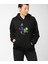 Puzzle Face Baskı Kapüşonlu Sweatshirt Kadın 1