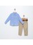 Keten Katlama Kol Gömlek, Gabardin Pantolon Takım MNK6359 1