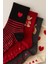 Kadın 4 Lü Paket Kutulu Kalpli Teddy Soket Çorap Kırmızı 3