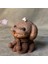 El Yapımı Kahverengi Sevimli Köpek Mum - 8 x 8 cm 1